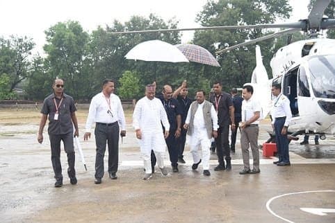 मुख्यमंत्री श्री साय के जिला आगमन पर हेलीपैड में हुआ आत्मीय स्वागत